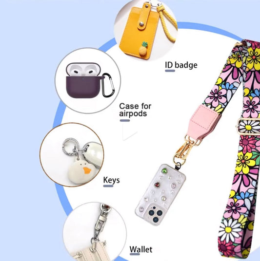 Beige & Gold Statement Phone Lanyard