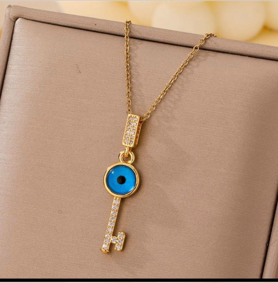 Evil Eye Key Pendant