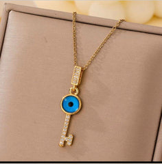 Evil Eye Key Pendant