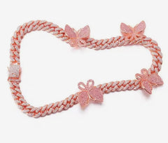 Rhinestone Butterfly Chokar