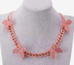 Rhinestone Butterfly Chokar