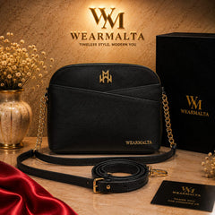 WearMalta Noir Luxe Crossbody – Midnight Black