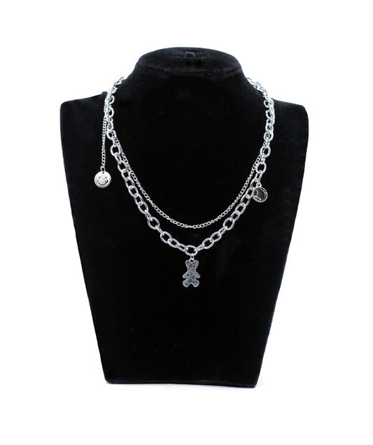 Teddy Elegance charm Layer Necklace