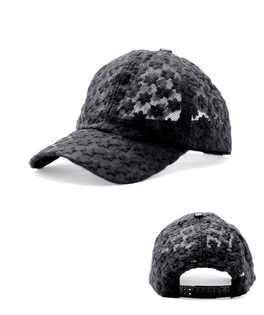Lace Small Flower Baseball Caps Breathable Mesh Floral