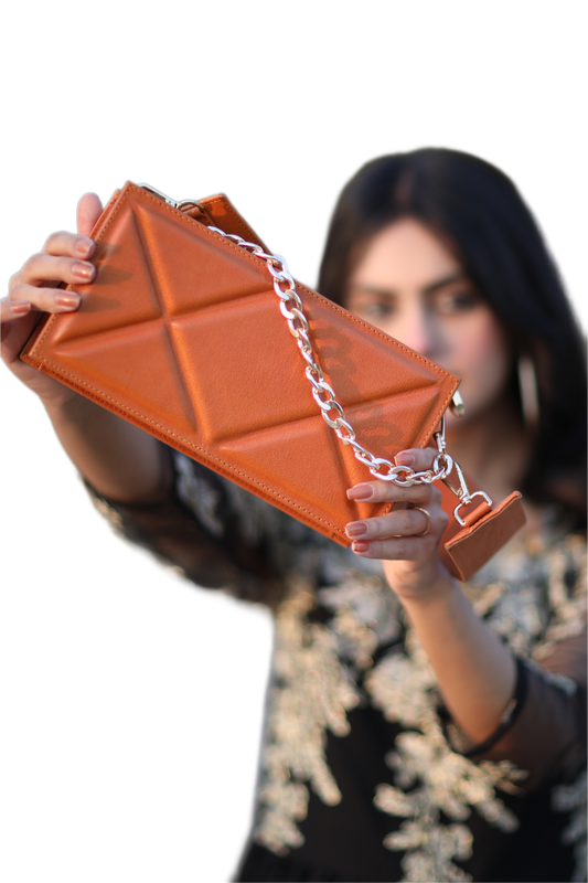 WM Tangerine Dream Quilted Box (Leather Bag)