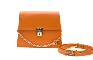 WM  Citrus Satchel strathberry Bag (Genuine Leather) with Cross Body Belt