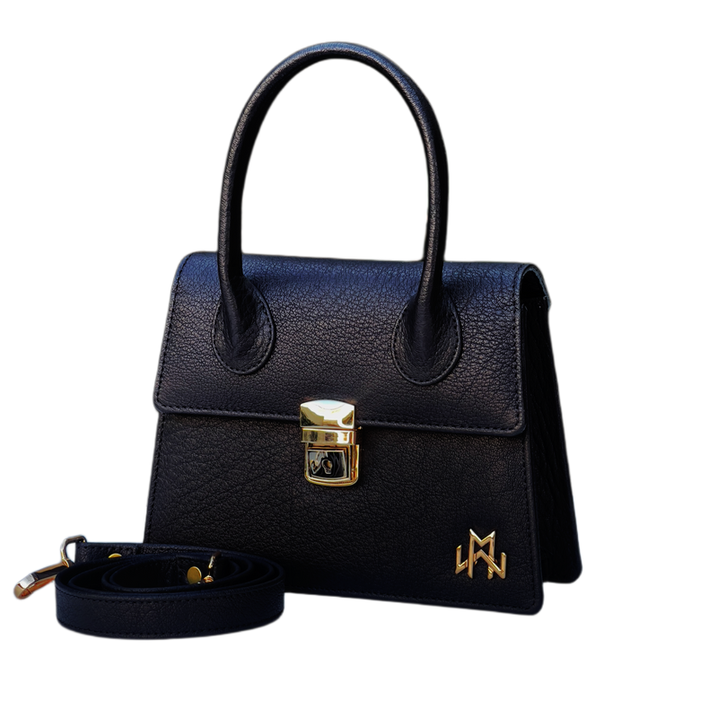 WM Noir Chic Baguette Leather Bag