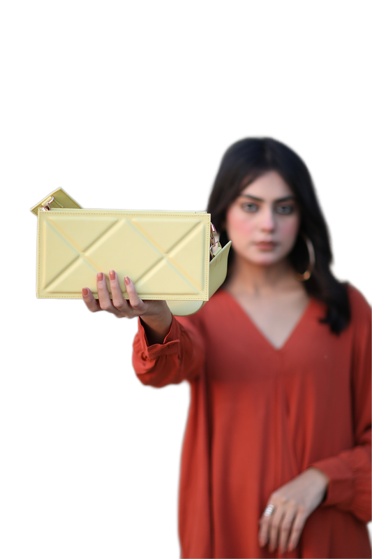 WM Citrus Sunshine Quilted Box (Leather Bag)