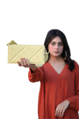 WM Citrus Sunshine Quilted Box (Leather Bag)