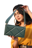 WM  Emerlad Enigma Quilted Box (Leather Bag)