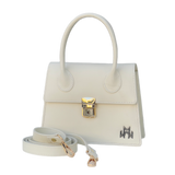 WM Ivory Grace Baguette Leather Bag