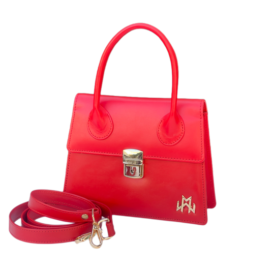 WM Crimson Charm Baguette (Leather Bag)