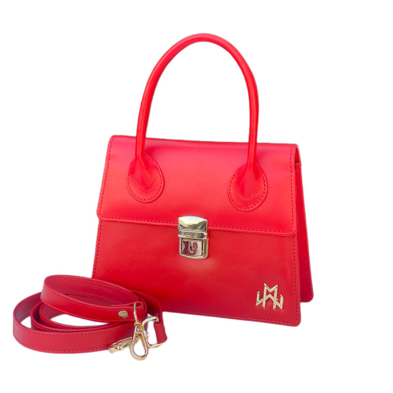 WM Crimson Charm Baguette (Leather Bag)