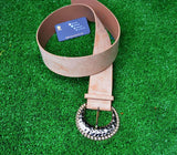 High Quality Shiny Metal Buckle Wide Fashion Belt-(05-01-01-19)