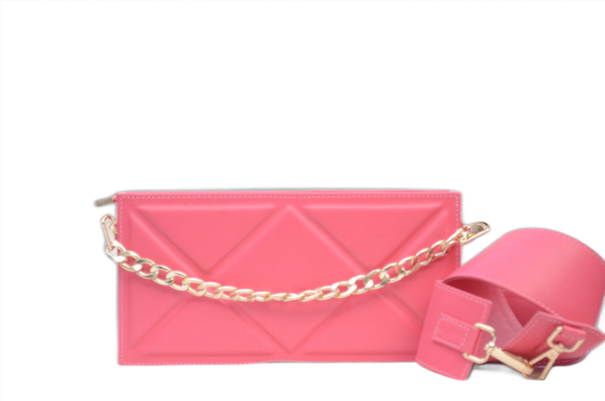 WM Blush Blossom Quilted Box (Leather Bag)