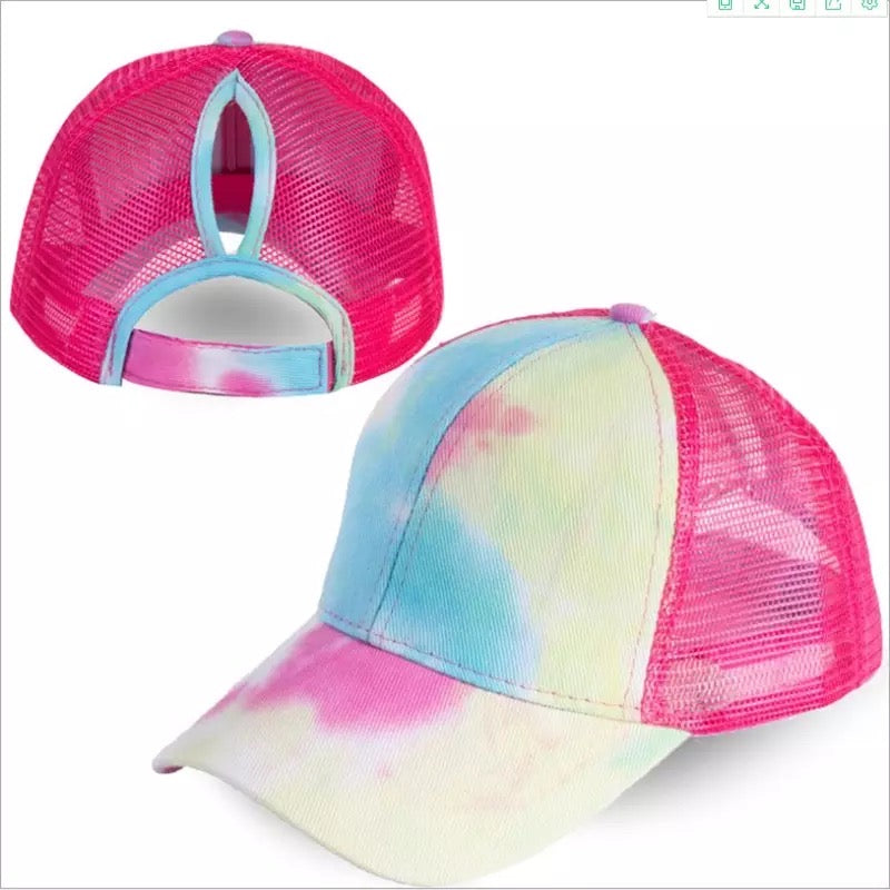 Tie-Dye Acid Wash Adjustable Snap Back Cap
