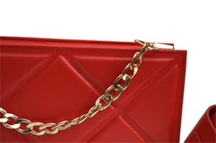 WM Crimsoin Charm Quilted Box (Leather Bag)