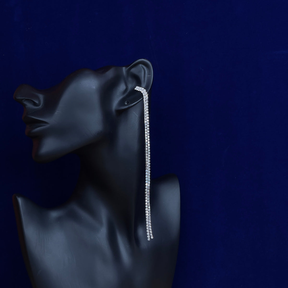 Glittering Faceted Rhinestone Earrings