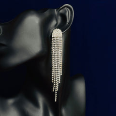 High-Fashion Runway Rhinestone Earrings