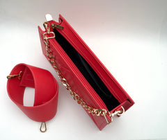 WM Crimsoin Charm Quilted Box (Leather Bag)