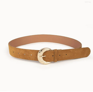 High Quality Shiny Metal Buckle Wide Fashion Belt-(05-01-01-19)