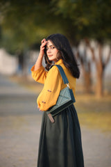 WM  Emerlad Enigma Quilted Box (Leather Bag)