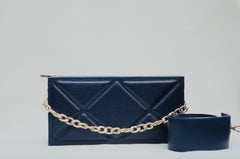 WM Sapphire Serenity Quilted Box (Leather Bag)