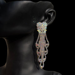 Luxurious Rhinestone Party Earrings