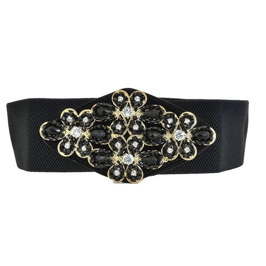 Wide Elastic leather Belt