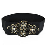 Wide Elastic leather Belt