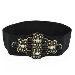 حزام جلدي عريض مرن