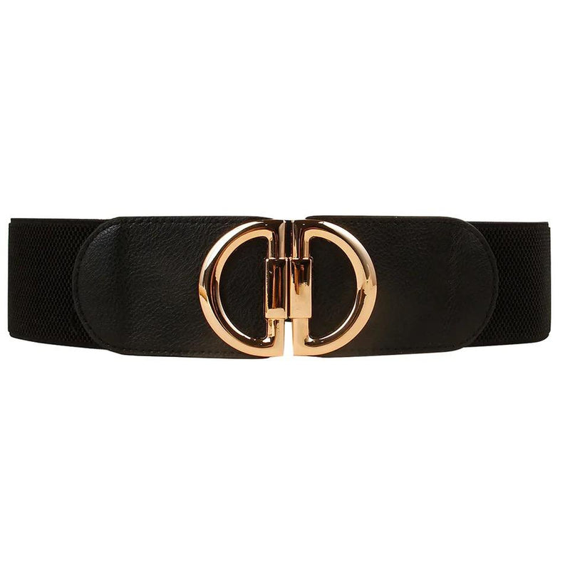 Wide Elastic leather Belt