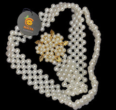 Leave Style Pearl Belt With Zarkoon