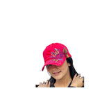 Butterflies Flower Embroidery Cap Girl