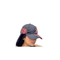 Butterflies Flower Embroidery Cap Girl
