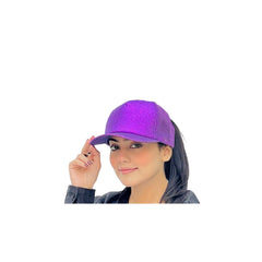 Glitter Ponytail Baseball Cap With Women Snapback Summer Mesh Hat