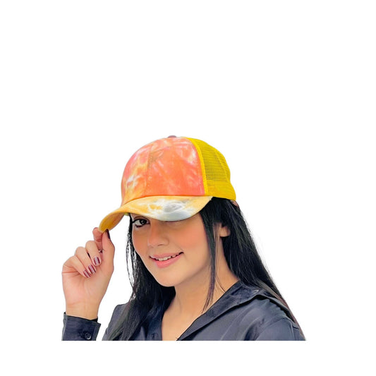 Tie-Dye Acid Wash Adjustable Snap Back Cap